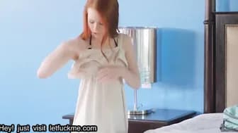 creampie tiny redhead teen dolly little welcome home fuck