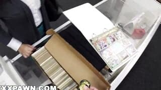 XXX PAWN - Desperate mom Sells Her Hubby's Baseball Cards For Bail Cash