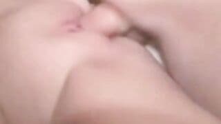 German Amateur Threesome Swallows Cum in Hotel Bed